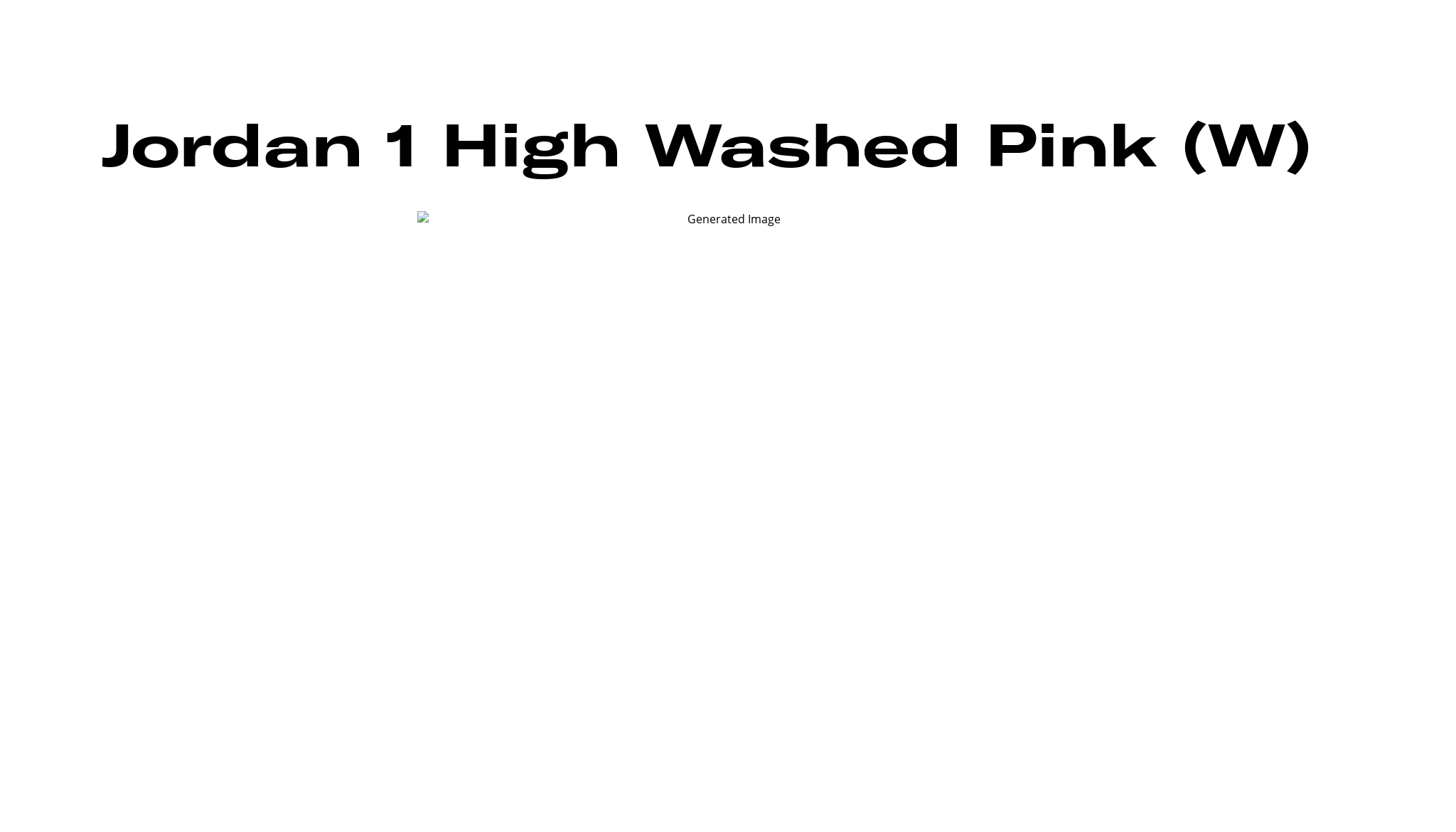 Jordan pink jordan ones 1 High Washed Pink (W), Raffles and Release Date | Sole