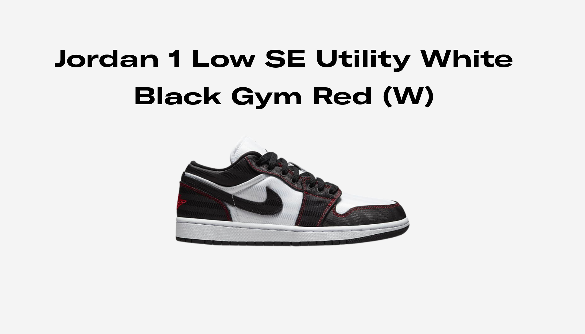 Jordan 1 Low Se Utility White Black Gym Red W Raffles And Release Date Sole Retriever Jordan 1 Low Se Utility White Black Gym Red W Raffles And Release Date Sole Retriever