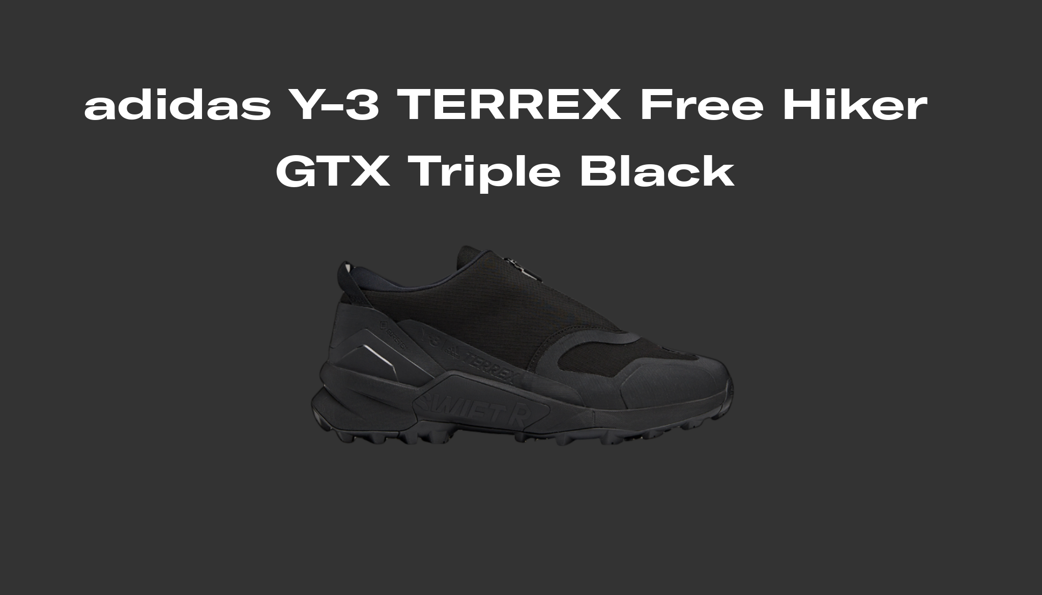 adidas adidas terrex y3 Y-3 TERREX Free Hiker GTX Triple Black, Raffles and Release